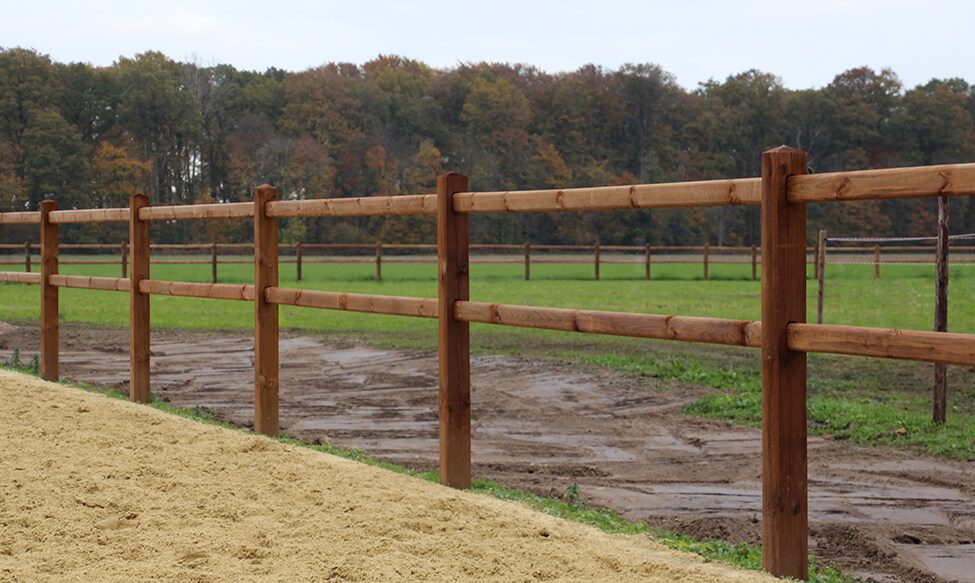 Referentie - rijbak omheining paardenbak