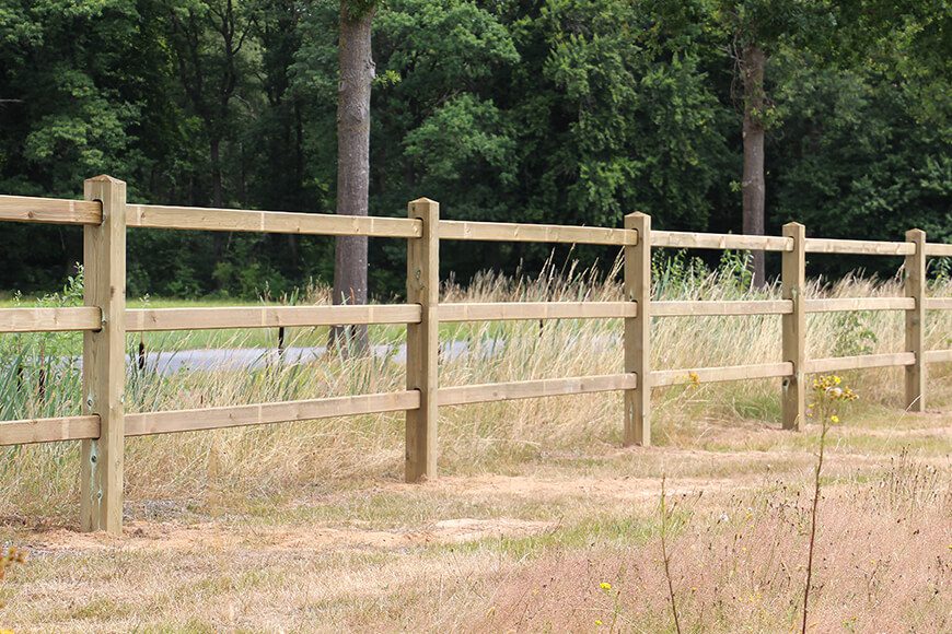 Geïmpregneerde houten omheining